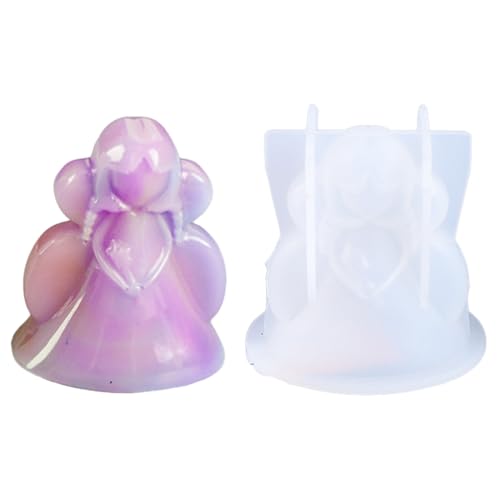 3D Silikonform für Kerzen | 3D-Silikonform für die Kerzenherstellung | Epoxidharz-Silikonform, DIY Angel Girl Duftkerze, leicht zu lösen von Hailerio