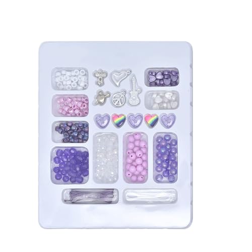 Armband Bastelset | Mädchen Armband Perlen Schmuck Set,Farbiges Schmuckzubehör Jewelry Spielzeug Für Erwachsene Kinder Teens Geburtstag Weihnachten Halloween Schule Reisen Zuhause von Hailerio