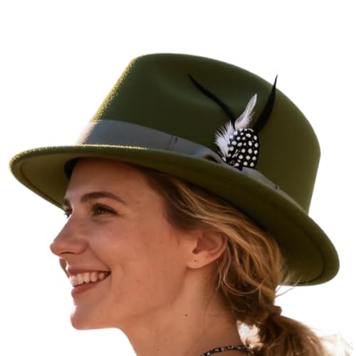 Deutsche Hüte für Oktoberfest | Filzhut Herren | Elegante Kopfbedeckung für Paar Erwachsene Frauen Oktober Bierfest Party Foto Cosplay von Hailerio