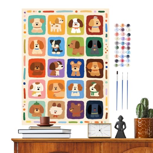 Hunde Malen Nach Zahlen Tiere - Katze Malen Nach Zahlen Set Mit Pinseln - Kunst Set Für Thanksgiving Studentenzimmer Geburtstag Zuhause Schlafzimmer Schule Hunde Malen Nach Zahlen Tiere - Katze Malen Nach Zahlen Set Mit Pinseln - Kunst Set Für Thanksgiving Studentenzimmer Geburtstag Zuhause Schlafzimmer Schule von Hailerio