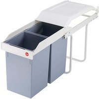 Hailo 3659-001 Einbau-Mülleimer 2x 14 l grau von Hailo