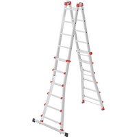 Hailo Vielzweckleiter M80 alu 4x 6 Sprossen, H: 167,0 cm von Hailo