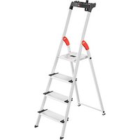 Hailo Haushaltsleiter L80 ComfortLine alu 4 Stufen, H: 161,0 cm von Hailo