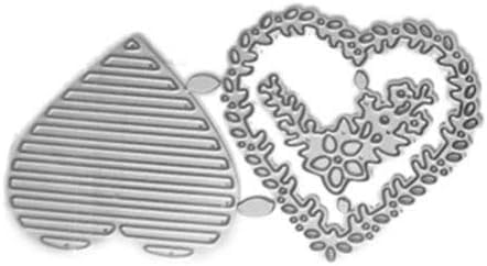 Haione Metall-Stanzformen, Prägeschablone, Schablone für Bastelarbeiten, Kartenherstellung, Basteln, Fotoalbum, Scrapbooking, Geschenk/Herz von Haione
