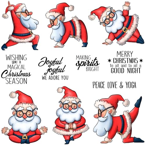 Haione Yoga Weihnachtsmann Weihnachten Klar Stempel für DIY Scrapbooking Kartenherstellung Fotoalbum Silikon Stempel Siegel für Journals Deko Haione Yoga Weihnachtsmann Weihnachten Klar Stempel für DIY Scrapbooking Kartenherstellung Fotoalbum Silikon Stempel Siegel für Journals Deko von Haione
