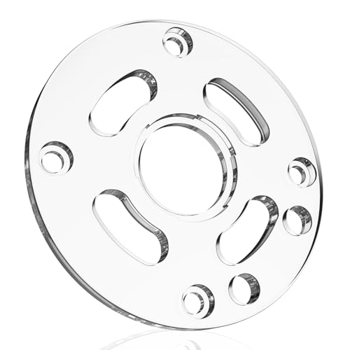 DNP613 Oberfräsen-Sub-Basis, kompatibel mit D-EWALT 20 V Kompaktfräsen, runde Unterbasis, transparentes Design für maximale Sichtbarkeit im Betrieb, für D-EWALT 611 Router-Modelle (rund) von Haiouus
