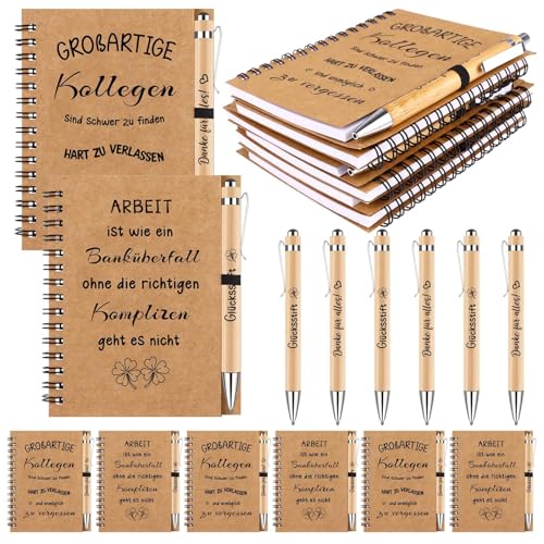 Haishell 6er-Set Dankeschön Geschenk für Kollegen Spiralbindung Motivierendes Inspirierendes Notizbuch mit Kugelschreiber für Kollegen Abschiedsges Gastges Geschenke Haishell 6er-Set Dankeschön Geschenk für Kollegen Spiralbindung Motivierendes Inspirierendes Notizbuch mit Kugelschreiber für Kollegen Abschiedsges Gastges Geschenke von Haishell