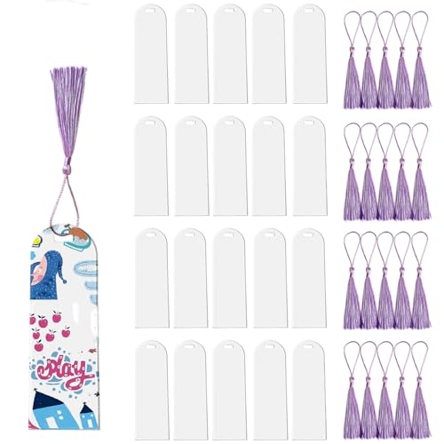 Acryl-Lesezeichen, 2 mm dick, blanko, Acryl-Lesezeichen mit 20 Quasten, DIY Handwerk für Schulaktivitäten, Familienfeiern, Dekoration, Freunde, Kollegen, Geschenke, Shop, Mehrzweckanhänger und mehr, Acryl-Lesezeichen, 2 mm dick, blanko, Acryl-Lesezeichen mit 20 Quasten, DIY Handwerk für Schulaktivitäten, Familienfeiern, Dekoration, Freunde, Kollegen, Geschenke, Shop, Mehrzweckanhänger und mehr, von Hakalotyatime