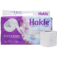 Hakle Toilettenpapier Sanft & Sicher 4-lagig, 8 Rollen von Hakle