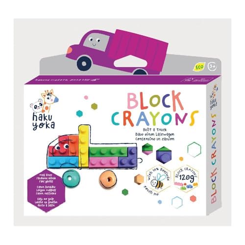Haku Yoka 6303085 Block Wachsmalkreiden-Set, Lastwagen, Wachsmalsteine in kräftigen Farben, Wachmalstifte in Klemmbaustein-Form, ohne Abfärben, für Kinder ab 3 Jahren Haku Yoka 6303085 Block Wachsmalkreiden-Set, Lastwagen, Wachsmalsteine in kräftigen Farben, Wachmalstifte in Klemmbaustein-Form, ohne Abfärben, für Kinder ab 3 Jahren von Haku Yoka