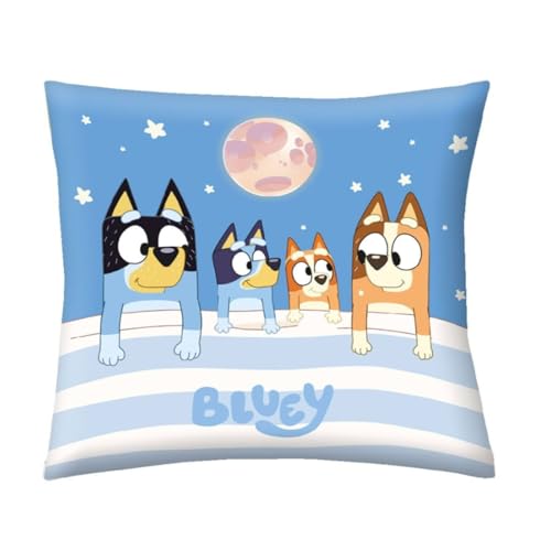 Halantex Bluey Doppelseitiges Dekokissen, 40x40cm, BY8527C - Original Lizenz Zierkissen für Kinderzimmer Halantex Bluey Doppelseitiges Dekokissen, 40x40cm, BY8527C - Original Lizenz Zierkissen für Kinderzimmer von Halantex