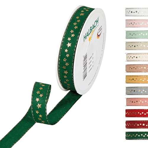Halbach Seidenbänder 295-015-32-18 Sterne Geschenkband Weihnachten, Polyester, Grün, 1.5 cm Halbach Seidenbänder 295-015-32-18 Sterne Geschenkband Weihnachten, Polyester, Grün, 1.5 cm von Halbach Seidenbänder