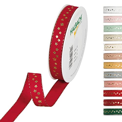 Halbach Seidenbänder 295-015-65-18 Sterne Geschenkband Weihnachten, Polyester, Weinrot, 1.5 cm Halbach Seidenbänder 295-015-65-18 Sterne Geschenkband Weihnachten, Polyester, Weinrot, 1.5 cm von Halbach Seidenbänder