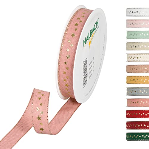 Halbach Seidenbänder 295 Sterne Geschenkband Weihnachten, Polyester, Rosa, 1.5 cm Halbach Seidenbänder 295 Sterne Geschenkband Weihnachten, Polyester, Rosa, 1.5 cm von Halbach Seidenbänder