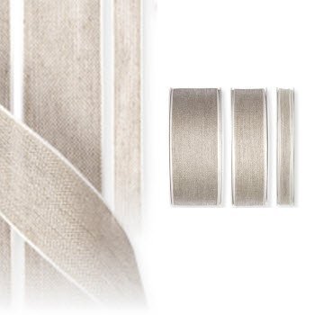 Halbach Seidenbänder Band, Polyester, leinen/Natur, 2000 x 2.5 x 0,1 cm von Halbach Seidenbänder