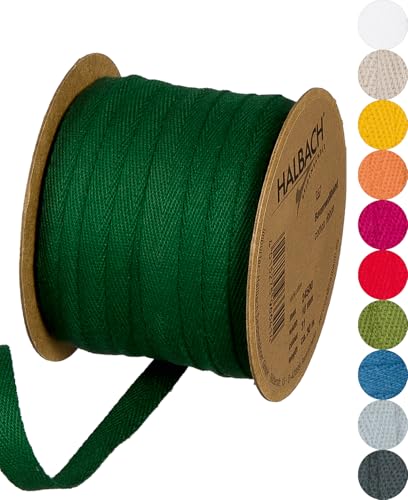 Halbach Seidenbänder Baumwollband | 10mm x 30m | Webband 100% Baumwolle | Bänder zum Basteln als Meterware | Stoffband für Dekorationen, DIY Handwerk, Schrägband Näharbeiten, Farbe: tanengrün Halbach Seidenbänder Baumwollband | 10mm x 30m | Webband 100% Baumwolle | Bänder zum Basteln als Meterware | Stoffband für Dekorationen, DIY Handwerk, Schrägband Näharbeiten, Farbe: tanengrün von Halbach Seidenbänder
