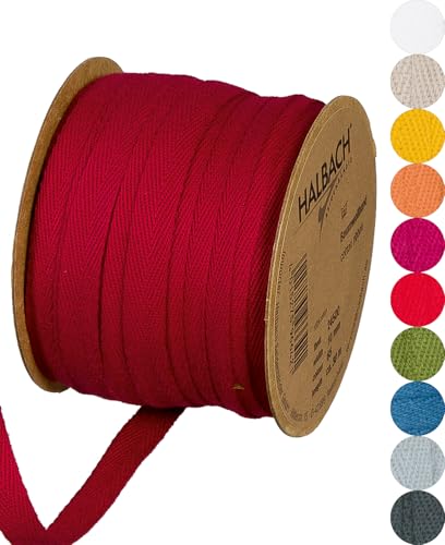 Halbach Seidenbänder Baumwollband | 10mm x 30m | Webband 100% Baumwolle | Bänder zum Basteln als Meterware | Stoffband für Dekorationen, DIY Handwerk, Schrägband Näharbeiten, Farbe: weinrot Halbach Seidenbänder Baumwollband | 10mm x 30m | Webband 100% Baumwolle | Bänder zum Basteln als Meterware | Stoffband für Dekorationen, DIY Handwerk, Schrägband Näharbeiten, Farbe: weinrot von Halbach Seidenbänder