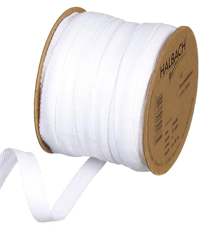 Halbach Seidenbänder Baumwollband | 10mm x 30m | Webband 100% Baumwolle | Bänder zum Basteln als Meterware | Stoffband für Dekorationen, DIY Handwerk, Schrägband Näharbeiten, Farbe: weiß Halbach Seidenbänder Baumwollband | 10mm x 30m | Webband 100% Baumwolle | Bänder zum Basteln als Meterware | Stoffband für Dekorationen, DIY Handwerk, Schrägband Näharbeiten, Farbe: weiß von Halbach Seidenbänder