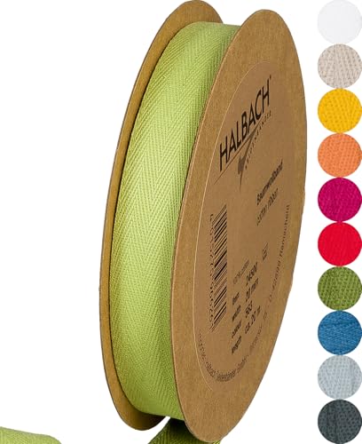 Halbach Seidenbänder Baumwollband | 20mm x 20m | Webband 100% Baumwolle | Bänder zum Basteln als Meterware | Stoffband für Dekorationen, DIY Handwerk, Schrägband Näharbeiten, Farbe: hellgrün Halbach Seidenbänder Baumwollband | 20mm x 20m | Webband 100% Baumwolle | Bänder zum Basteln als Meterware | Stoffband für Dekorationen, DIY Handwerk, Schrägband Näharbeiten, Farbe: hellgrün von Halbach Seidenbänder
