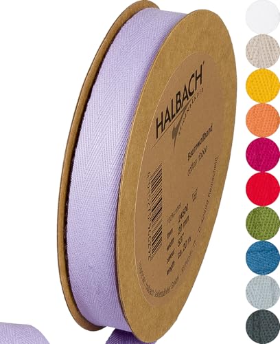 Halbach Seidenbänder Baumwollband | 20mm x 20m | Webband 100% Baumwolle | Bänder zum Basteln als Meterware | Stoffband für Dekorationen, DIY Handwerk, Schrägband Näharbeiten, Farbe: lavendel Halbach Seidenbänder Baumwollband | 20mm x 20m | Webband 100% Baumwolle | Bänder zum Basteln als Meterware | Stoffband für Dekorationen, DIY Handwerk, Schrägband Näharbeiten, Farbe: lavendel von Halbach Seidenbänder