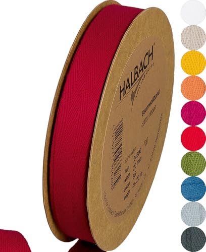 Halbach Seidenbänder Baumwollband | 20mm x 20m | Webband 100% Baumwolle | Bänder zum Basteln als Meterware | Stoffband für Dekorationen, DIY Handwerk, Schrägband Näharbeiten, Farbe: weinrot Halbach Seidenbänder Baumwollband | 20mm x 20m | Webband 100% Baumwolle | Bänder zum Basteln als Meterware | Stoffband für Dekorationen, DIY Handwerk, Schrägband Näharbeiten, Farbe: weinrot von Halbach Seidenbänder