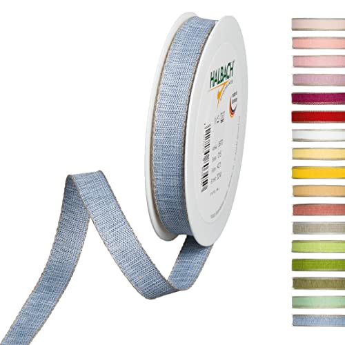 Halbach Seidenbänder Dekorationsbändchen mit Leinenkanten Breite: 15 mm Länge 20 m, Geschenkband zum verzieren basteln oder gestalten, DIY Dekoband, Farbe: dunkelblau/leinen Halbach Seidenbänder Dekorationsbändchen mit Leinenkanten Breite: 15 mm Länge 20 m, Geschenkband zum verzieren basteln oder gestalten, DIY Dekoband, Farbe: dunkelblau/leinen von Halbach Seidenbänder
