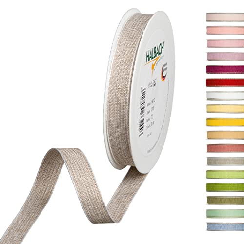 Halbach Seidenbänder Dekorationsbändchen mit Leinenkanten Breite: 15 mm Länge 20 m, Geschenkband zum verzieren basteln oder gestalten, DIY Dekoband, Farbe: leinen/weiß Halbach Seidenbänder Dekorationsbändchen mit Leinenkanten Breite: 15 mm Länge 20 m, Geschenkband zum verzieren basteln oder gestalten, DIY Dekoband, Farbe: leinen/weiß von Halbach Seidenbänder