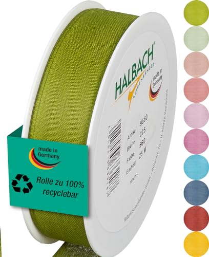 Halbach Seidenbänder Geschenkband | Breite 25mm Länge 25m | Schleifenband made in Germany |Geschenkbänder in einer Vielzahl von Farben und Breiten, perfekt zum Verpacken und Dekorieren, Farbe: grün Halbach Seidenbänder Geschenkband | Breite 25mm Länge 25m | Schleifenband made in Germany |Geschenkbänder in einer Vielzahl von Farben und Breiten, perfekt zum Verpacken und Dekorieren, Farbe: grün von Halbach