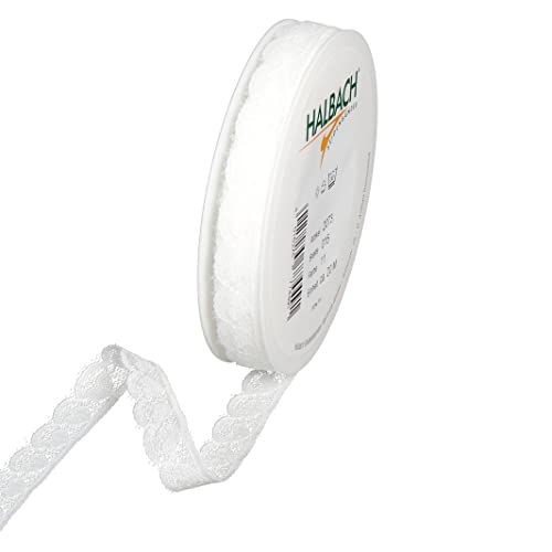 Halbach Seidenbänder Herzen Spitzenband Weiß 15 mm x 20 m, Spitze als Meterware auf Rolle als Schleifenband für Hochzeiten zum Nähen oder Tischdekoration, Spitzenborte Spitzenstoff für DIY-Handwerk Halbach Seidenbänder Herzen Spitzenband Weiß 15 mm x 20 m, Spitze als Meterware auf Rolle als Schleifenband für Hochzeiten zum Nähen oder Tischdekoration, Spitzenborte Spitzenstoff für DIY-Handwerk von Halbach Seidenbänder