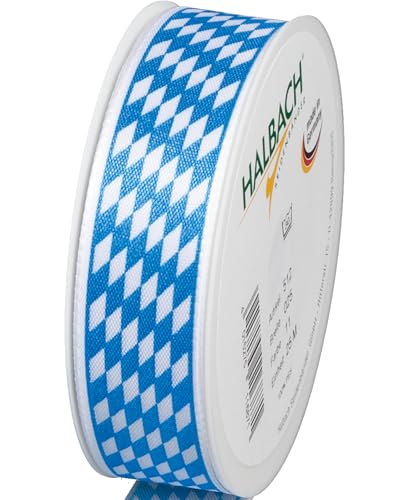 Halbach Seidenbänder Oktoberfest Deko Band | Breite: 25 mm Länge: 25 m Farbe: Blau/Weiß | Geschenkband Bayern | für bayrische Tischdeko oder Geschenke Halbach Seidenbänder Oktoberfest Deko Band | Breite: 25 mm Länge: 25 m Farbe: Blau/Weiß | Geschenkband Bayern | für bayrische Tischdeko oder Geschenke von Halbach Seidenbänder