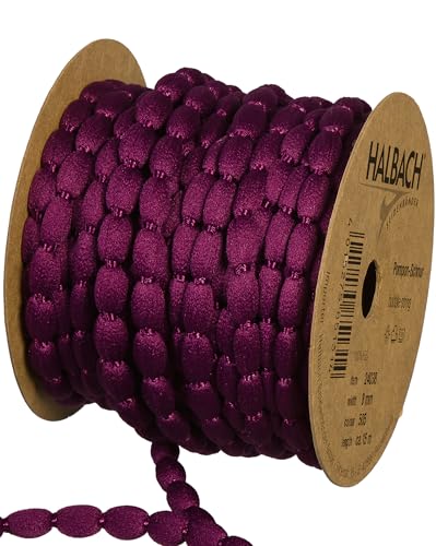 Halbach Seidenbänder Pompom Borte | Breite 8mm Länge 15m | Band mit Bommeln als Pompons-Girlande, Hochzeitsdeko, Gartenparty Deko | Farbe: dunkellila Halbach Seidenbänder Pompom Borte | Breite 8mm Länge 15m | Band mit Bommeln als Pompons-Girlande, Hochzeitsdeko, Gartenparty Deko | Farbe: dunkellila von Halbach Seidenbänder