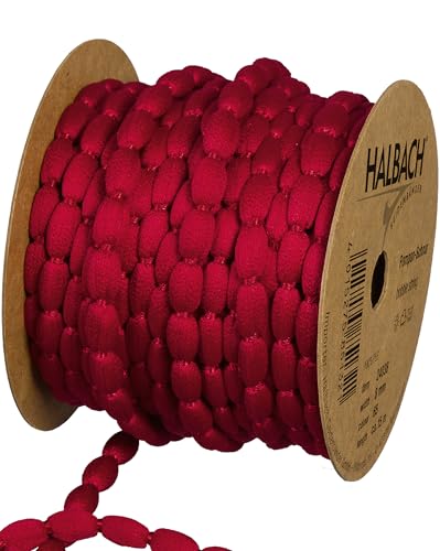 Halbach Seidenbänder Pompom Borte | Breite 8mm Länge 15m | Band mit Bommeln als Pompons-Girlande, Hochzeitsdeko, Gartenparty Deko | Farbe: weinrot Halbach Seidenbänder Pompom Borte | Breite 8mm Länge 15m | Band mit Bommeln als Pompons-Girlande, Hochzeitsdeko, Gartenparty Deko | Farbe: weinrot von Halbach Seidenbänder