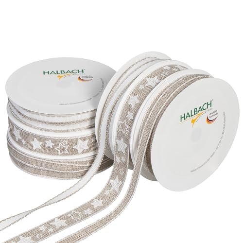 Halbach Seidenbänder Premium Geschenkband Set Weihnachten | 6 Rollen weihnachtliche Dekobänder | Schleifenband zum Geschenk einpacken von Halbach Seidenbänder