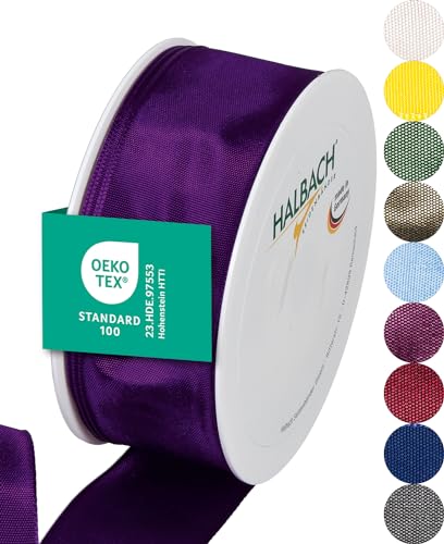 Halbach Seidenbänder Premium Geschenkband mit Drahtkante | Breite 40mm Länge 25m | Öko-Tex 100 zertifiziertes Schleifenband | Taftband Made in Germany, Farbe: fliederfarben Halbach Seidenbänder Premium Geschenkband mit Drahtkante | Breite 40mm Länge 25m | Öko-Tex 100 zertifiziertes Schleifenband | Taftband Made in Germany, Farbe: fliederfarben von Halbach Seidenbänder