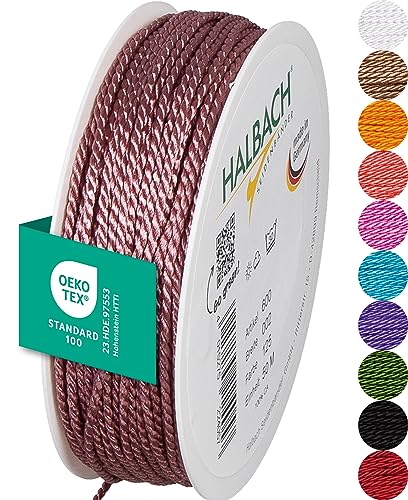 Halbach Seidenbänder Premium Kordel (Dunkelpink) | Breite 2mm Länge 50m | Made in Germany & Öko-Tex Zertifiziert | glänzende Satinkordel aus Acetat Halbach Seidenbänder Premium Kordel (Dunkelpink) | Breite 2mm Länge 50m | Made in Germany & Öko-Tex Zertifiziert | glänzende Satinkordel aus Acetat von Halbach Seidenbänder
