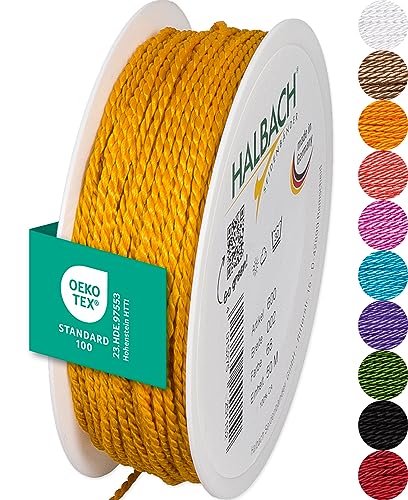 Halbach Seidenbänder Premium Kordel (orange) | Breite 2mm Länge 50m | Made in Germany & Öko-Tex Zertifiziert | glänzende Satinkordel aus Acetat Halbach Seidenbänder Premium Kordel (orange) | Breite 2mm Länge 50m | Made in Germany & Öko-Tex Zertifiziert | glänzende Satinkordel aus Acetat von Halbach Seidenbänder