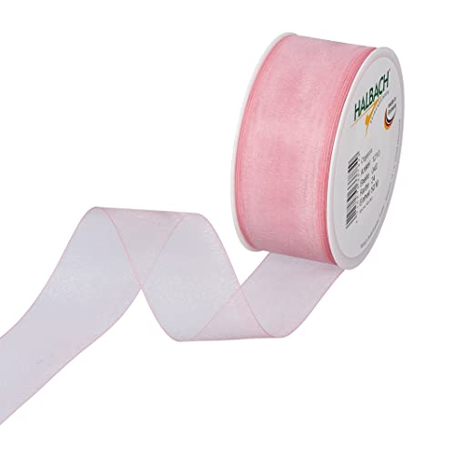 Halbach Seidenbänder Ribbon, Light rose, 50 Meter x 40 mm von Halbach Seidenbänder