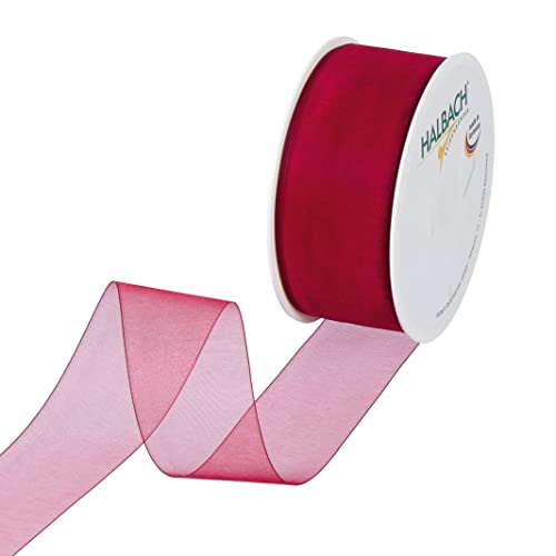 Halbach Seidenbänder Ribbon, Wine red, 50 Meter x 40 mm von Halbach Seidenbänder