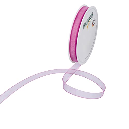 Halbach Seidenbänder Premium Organzaband Breite 10mm Länge 50 m Bastelband zum Verzieren von Geschenken, transparentes Band, Dekoband zum basteln, Farbe: pink Halbach Seidenbänder Premium Organzaband Breite 10mm Länge 50 m Bastelband zum Verzieren von Geschenken, transparentes Band, Dekoband zum basteln, Farbe: pink von Halbach Seidenbänder