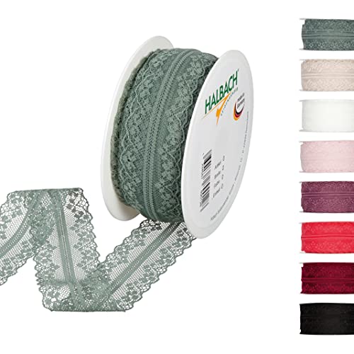 Halbach Seidenbänder Spitzenband 15 m, Spitze als Meterware auf Rolle als Schleifenband für Hochzeiten zum Nähen oder Tischdekoration, Spitzenborte Spitzenstoff für DIY Handwerk Halbach Seidenbänder Spitzenband 15 m, Spitze als Meterware auf Rolle als Schleifenband für Hochzeiten zum Nähen oder Tischdekoration, Spitzenborte Spitzenstoff für DIY Handwerk von Halbach Seidenbänder