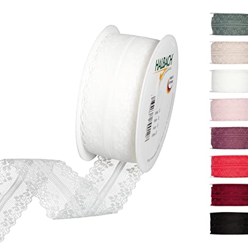 Halbach Seidenbänder Spitzenband 15 m, Spitze als Meterware auf Rolle als Schleifenband für Hochzeiten zum Nähen oder Tischdekoration, Spitzenborte Spitzenstoff für DIY Handwerk Halbach Seidenbänder Spitzenband 15 m, Spitze als Meterware auf Rolle als Schleifenband für Hochzeiten zum Nähen oder Tischdekoration, Spitzenborte Spitzenstoff für DIY Handwerk von Halbach Seidenbänder