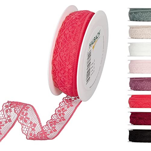 Halbach Seidenbänder Spitzenband 18 m, Spitze als Meterware auf Rolle als Schleifenband für Hochzeiten zum Nähen oder Tischdekoration, Spitzenborte Spitzenstoff für DIY Handwerk Halbach Seidenbänder Spitzenband 18 m, Spitze als Meterware auf Rolle als Schleifenband für Hochzeiten zum Nähen oder Tischdekoration, Spitzenborte Spitzenstoff für DIY Handwerk von Halbach Seidenbänder