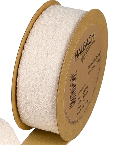 Halbach Seidenbänder Teddy Stoff Dekoband | Breite: 40mm Länge: 10m | Kunstfell-Band zum basteln und nähen | Farbe: beige Halbach Seidenbänder Teddy Stoff Dekoband | Breite: 40mm Länge: 10m | Kunstfell-Band zum basteln und nähen | Farbe: beige von Halbach Seidenbänder