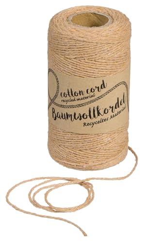 Halbach Seidenbänder recycelte Baumwollgarn | Breite 1 mm Länge 220 Meter | Nachhaltiges Baumwollgarn für Makramee oder DIY Handwerk | Farbe: graubeige Halbach Seidenbänder recycelte Baumwollgarn | Breite 1 mm Länge 220 Meter | Nachhaltiges Baumwollgarn für Makramee oder DIY Handwerk | Farbe: graubeige von Halbach Seidenbänder