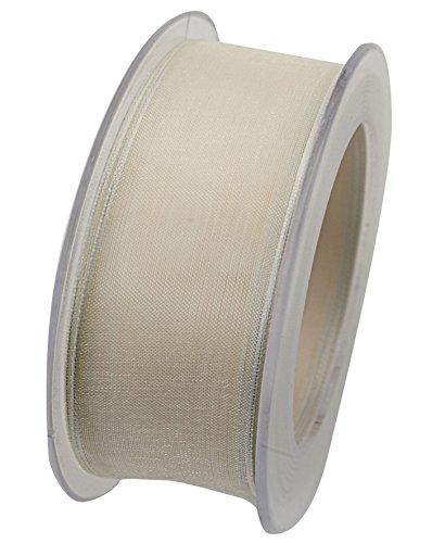 Organza Schleifenband viele Farben und Breiten 20m Farbe creme, Größe 40mm Organza Schleifenband viele Farben und Breiten 20m Farbe creme, Größe 40mm von Halbach Seidenbänder