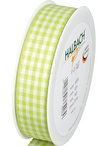 Vicky-Karoband 25mm x 25m, Farbe: Grün von Halbach Seidenbänder