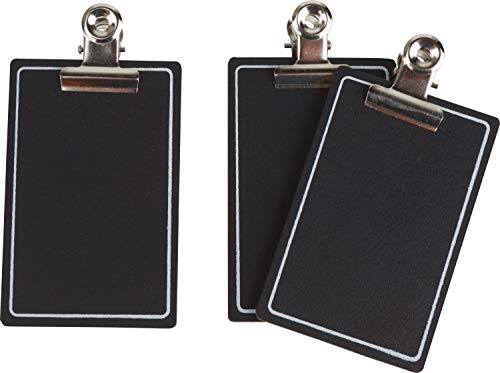 Halbach Mini-Tafel 'Klemmbrett', 4,5 x 7 cm, 3 Stück, Schwarz, A6 Halbach Mini-Tafel 'Klemmbrett', 4,5 x 7 cm, 3 Stück, Schwarz, A6 von Halbach