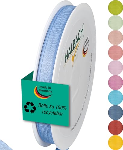 Halbach Seidenbänder Geschenkband | Breite 10mm Länge 25m | Schleifenband made in Germany | Geschenkbänder in Vielzahl von Farben und Breiten, perfekt zum Verpacken und Dekorieren, Farbe: himmelsblau Halbach Seidenbänder Geschenkband | Breite 10mm Länge 25m | Schleifenband made in Germany | Geschenkbänder in Vielzahl von Farben und Breiten, perfekt zum Verpacken und Dekorieren, Farbe: himmelsblau von Halbach