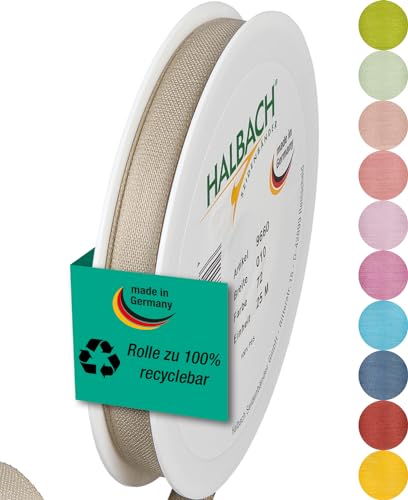 Halbach Seidenbänder Geschenkband | Breite 10mm Länge 25m | Schleifenband made in Germany | Geschenkbänder in Vielzahl von Farben und Breiten, perfekt zum Verpacken und Dekorieren, Farbe: leinen Halbach Seidenbänder Geschenkband | Breite 10mm Länge 25m | Schleifenband made in Germany | Geschenkbänder in Vielzahl von Farben und Breiten, perfekt zum Verpacken und Dekorieren, Farbe: leinen von Halbach