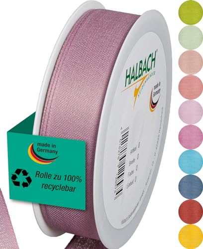 Halbach Seidenbänder Geschenkband | Breite 25mm Länge 25m | Schleifenband made in Germany | Geschenkbänder in Vielzahl von Farben und Breiten, perfekt zum Verpacken und Dekorieren, Farbe: pale berry Halbach Seidenbänder Geschenkband | Breite 25mm Länge 25m | Schleifenband made in Germany | Geschenkbänder in Vielzahl von Farben und Breiten, perfekt zum Verpacken und Dekorieren, Farbe: pale berry von Halbach